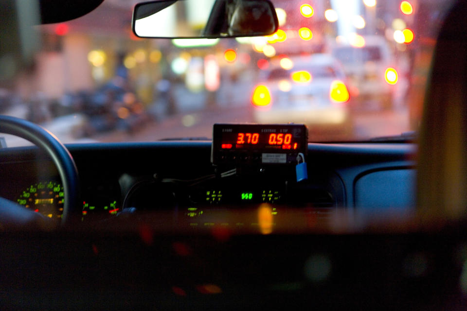 A taxi meter