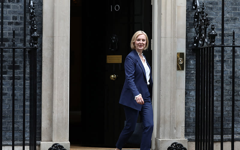U.K. Prime Minister Liz Truss leaves No. 10 Downing St. in London