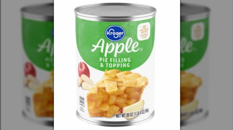 can of Kroger Apple Pie Filling