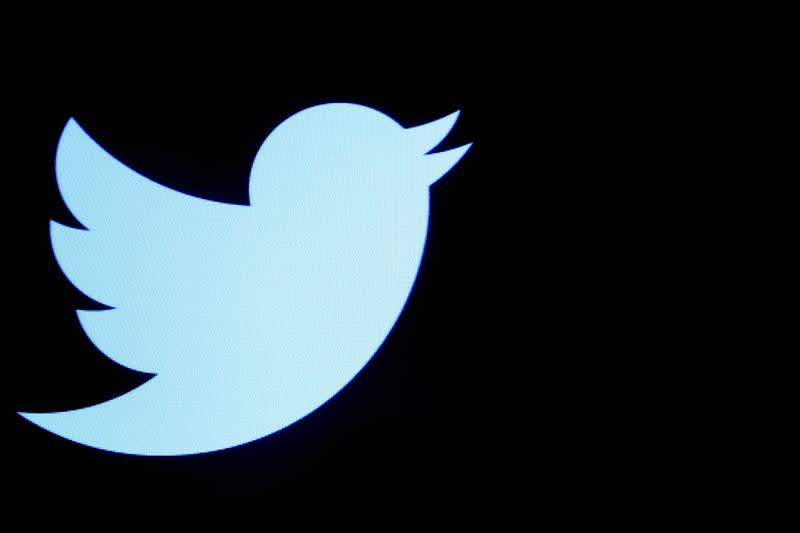 File photo of the Twitter logo displayed on a screen on the floor of the NYSE