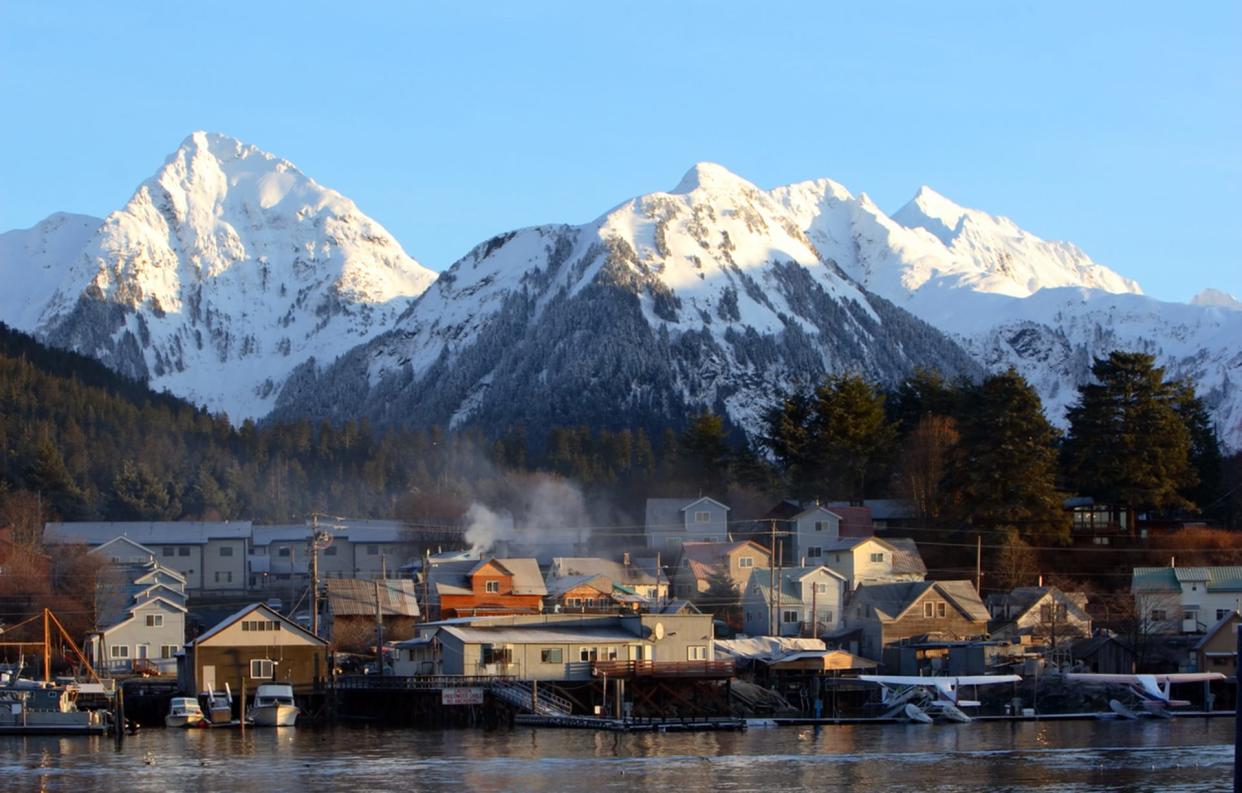 Sitka from the water: perhaps one of Alaska's prettiest towns - filo