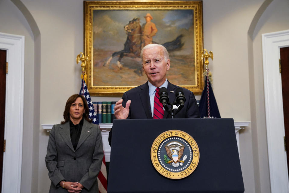 President Biden speaks about U.S.-Mexico border security and enforcement in the Roosevelt Room of the White House on Jan. 5, 2023. / Credit: KEVIN LAMARQUE / REUTERS