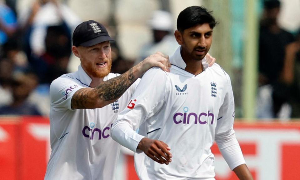 <span>Shoaib Bashir (right) has proved his worth for England after being brought into the setup by Ben Stokes.</span><span>Photograph: Francis Mascarenhas/Reuters</span>
