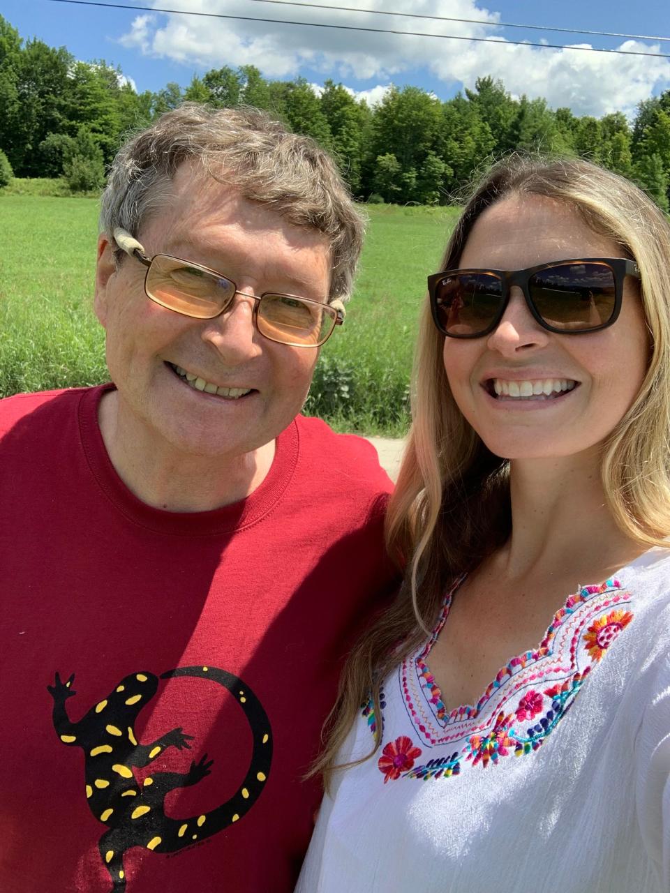 Lloyd Devereux Richards and daughter Marguerite Richards pictured in 2021 in Vermont.