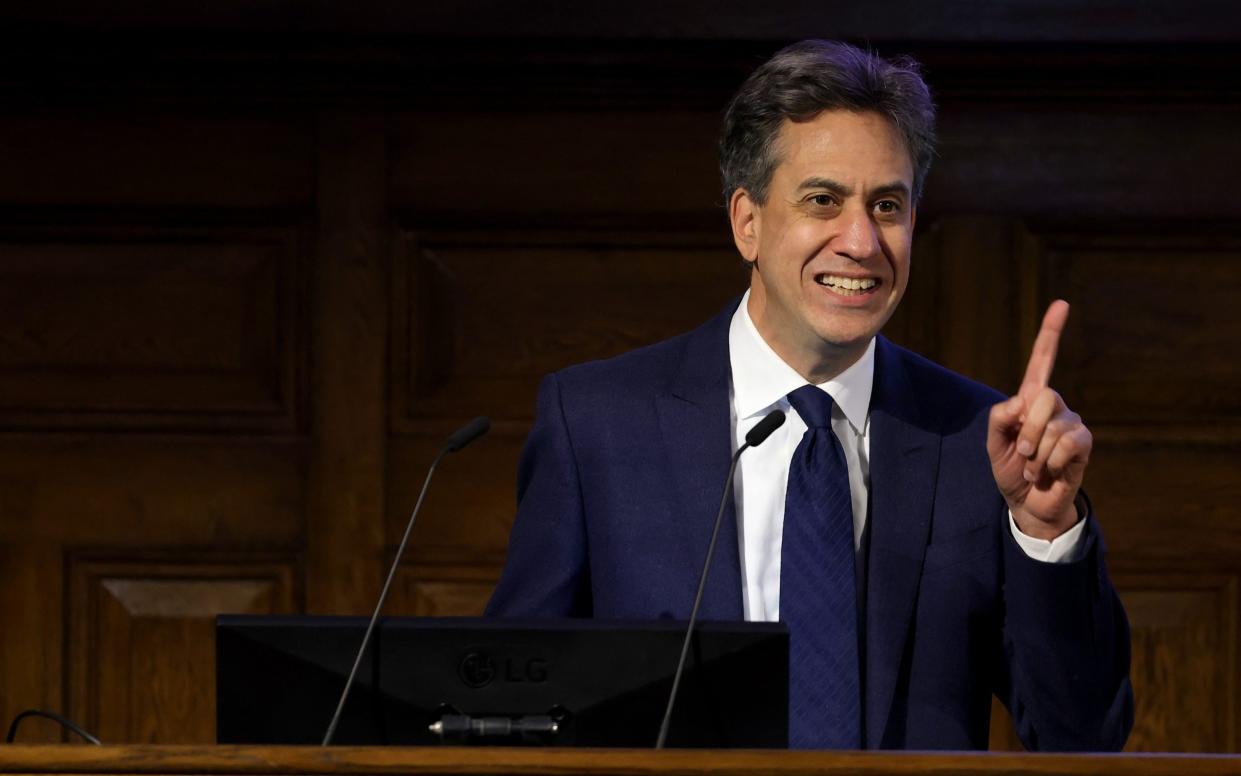 Secretary of State for Energy Security and Net Zero Ed Miliband delivers a speech at Energy UK's Annual Conference