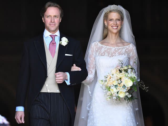 <p> Andrew Parsons - WPA Pool/Getty</p> Lady Gabriella Windsor and Thomas Kingston leave after marrying in St George's Chapel on May 18, 2019 in Windsor, England.