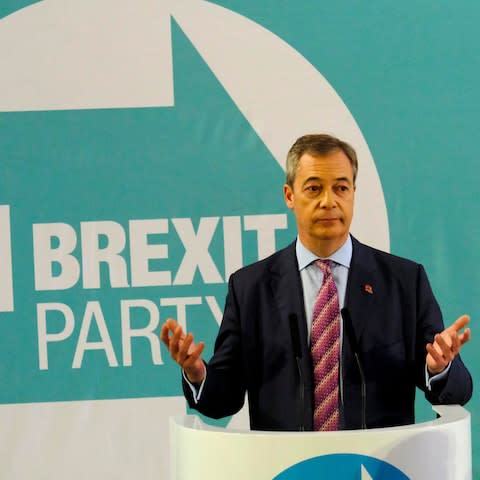 Brexit Party Leader Nigel Farage Unveils His Brexit Party Campaign. - Credit: STEVE FINN/STEVE FINN PHOTOGRAPHY