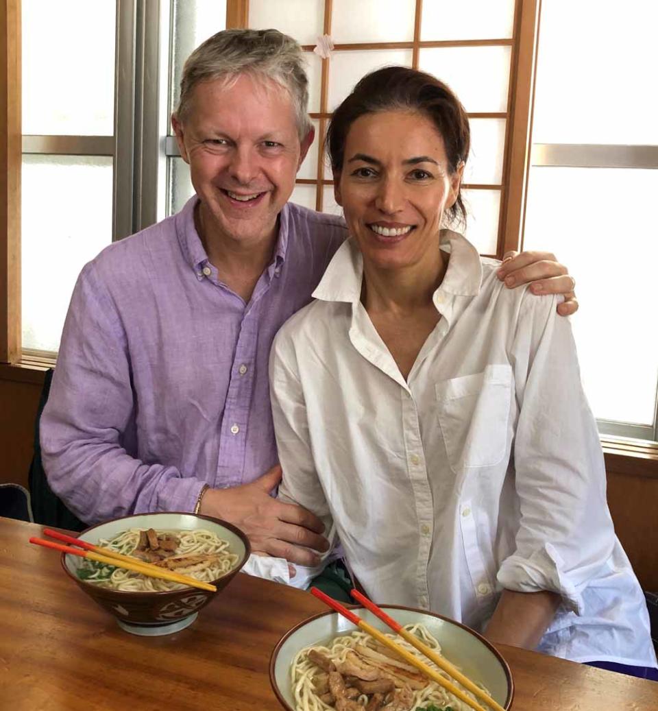 Chris and Galina in Japan in Okinawa.