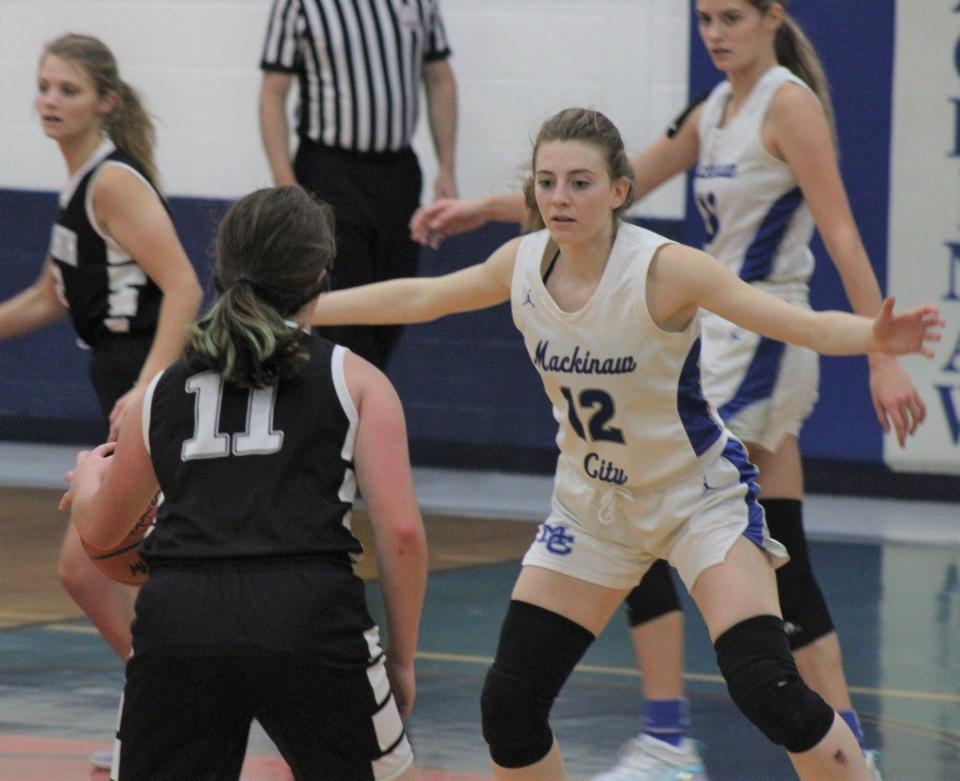 Senior Larissa Huffman (12), who starred for the Mackinaw City girls basketball team, will join St. Norbert College as a member of their women's basketball team as well as the track and field team.