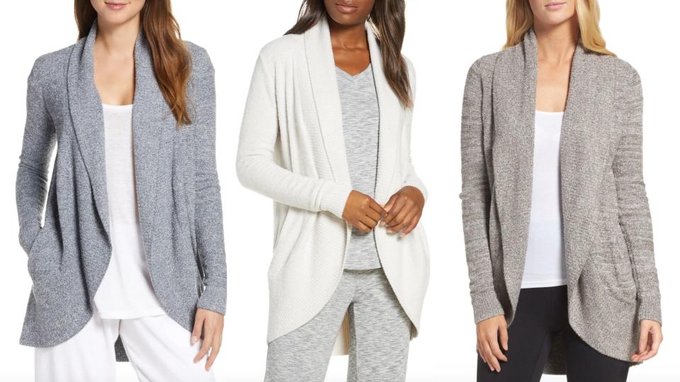 Barefoot Dreams CozyChic Lite Circle Cardigan. Image via Nordstrom. 