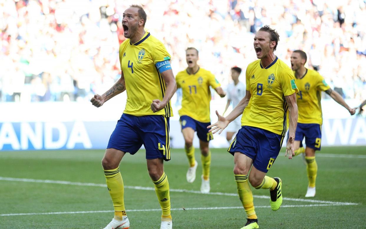 Andreas Granqvist stepped up to score the only goal of the game from the penalty spot - Getty Images Europe