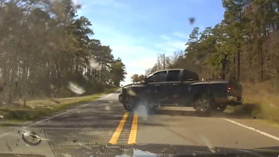 Arkansas Trooper Does A Graceful PIT On A Dodge Ram