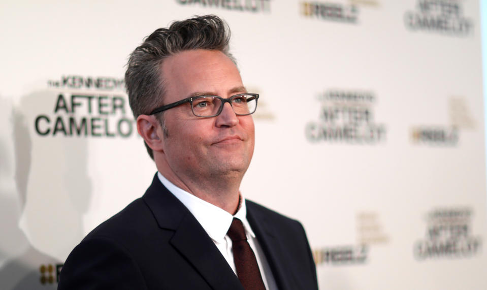 Cast member Matthew Perry poses at the premiere for the television series "The Kennedys After Camelot" at The Paley Center for Media in Beverly Hills, California U.S., March 15, 2017.   REUTERS/Mario Anzuoni