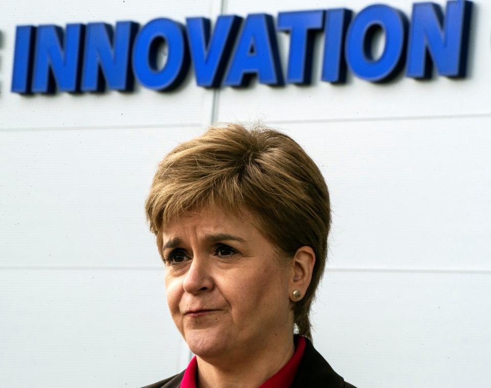  Scotland's First Minister Nicola Sturgeon formally opens Spirit AeroSytems' Aerospace Innovation Centre in Prestwick, near Glasgow, Scotland, Britain September 22, 2021 - REUTERS