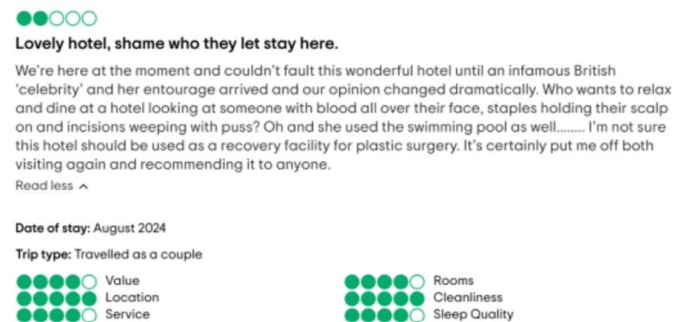 A hotel guest shared a review on TripAdvisor (TripAdvisor)