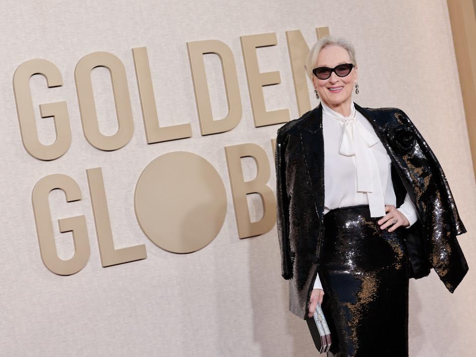 Meryl Streep attending the 81st Golden Globe Awards in 2024.