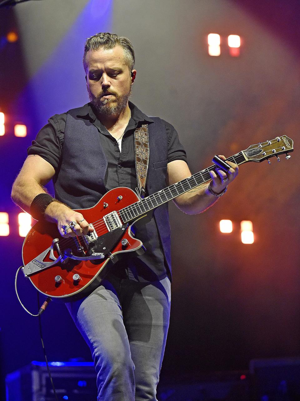 Jason Isbell and the 400 Unit performs during ShoalsFest at McFarland Park in Florence, Alabama October 5, 2019.