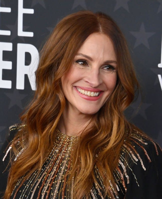 Julia Roberts stars in "Leave the World Behind," a new film based on the Rumaan Alam novel. File Photo by Jim Ruymen/UPI