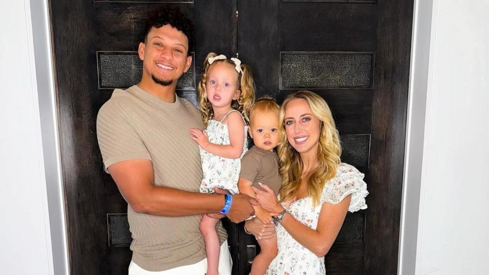 PHOTO: Brittany Mahomes shared a family photo on Instagram on Mother's Day, writing, 'Being a Mom is the best title could ever have.' (Brittany Mahomes/Instagram)