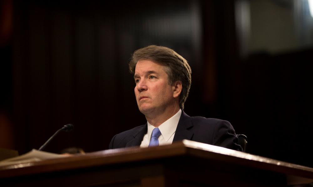 Supreme Court nominee Brett Kavanaugh testifies during the third day of his confirmation hearing before the Senate judiciary committee on Capitol Hill on 6 September.