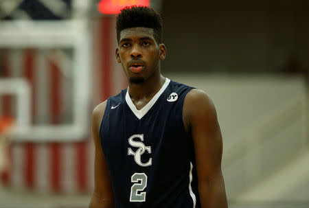 FILE PHOTO: Jan 18, 2016; Springfield, MA, USA; Sierra Canyon Cody Riley (2) on the court against Montverde in the first half of the Spalding Hoophall Classic at Blake Arena. David Butler II-USA TODAY Sports/File Photo