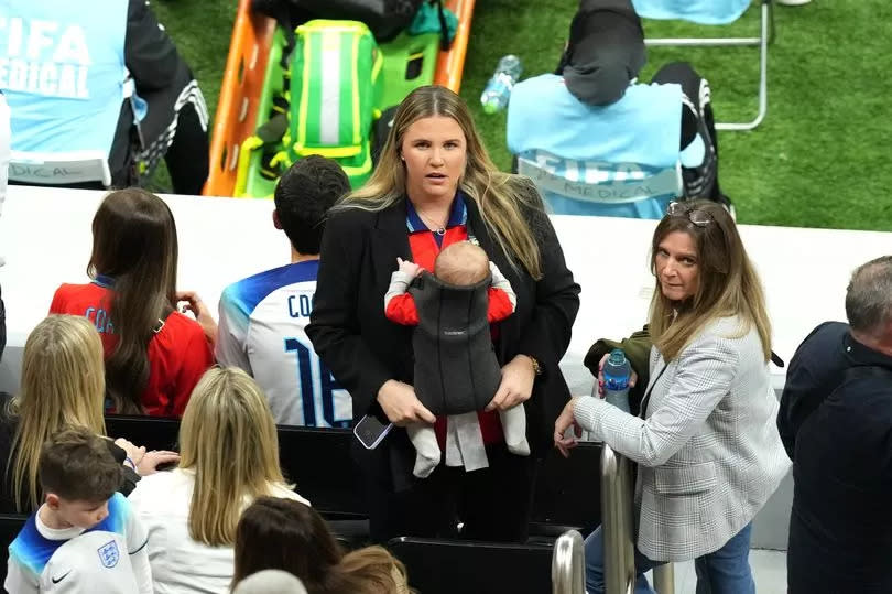 Lauren at the FIFA World Cup Quarter-Final in 2022 with the couple's son -Credit:PA