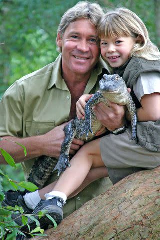 Newspix/Getty Bindi Irwin with her dad Steve Irwin