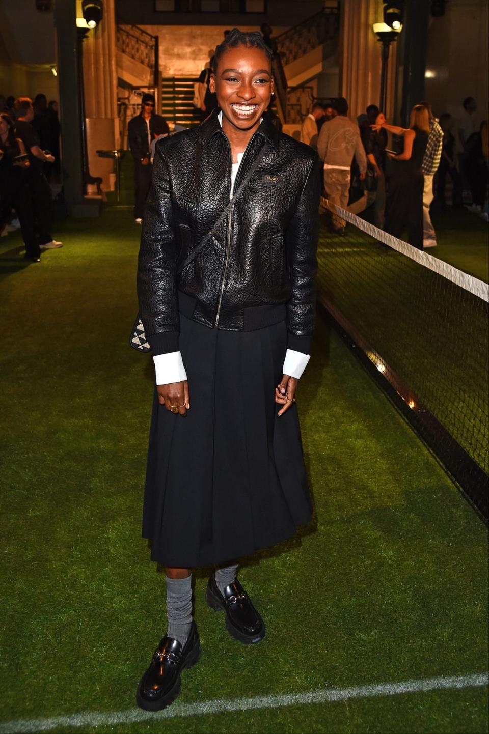 Little Sims in loafers and socks at the Skepta show at London Fashion Week in September (Getty Images)