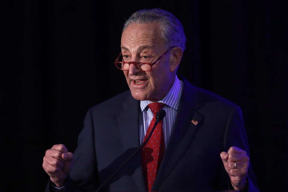 Steven Menashi is "one of the most contemptible nominees to come before the Senate in all my time in this body," said Senate Minority Leader Chuck Schumer (D-N.Y.).&nbsp; (Photo: Alex Wong via Getty Images)