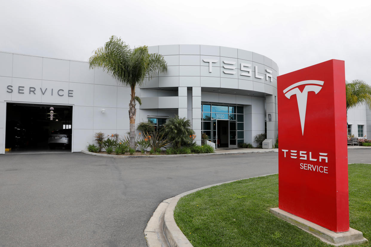 File image of a Tesla service center in California. (Reuters)