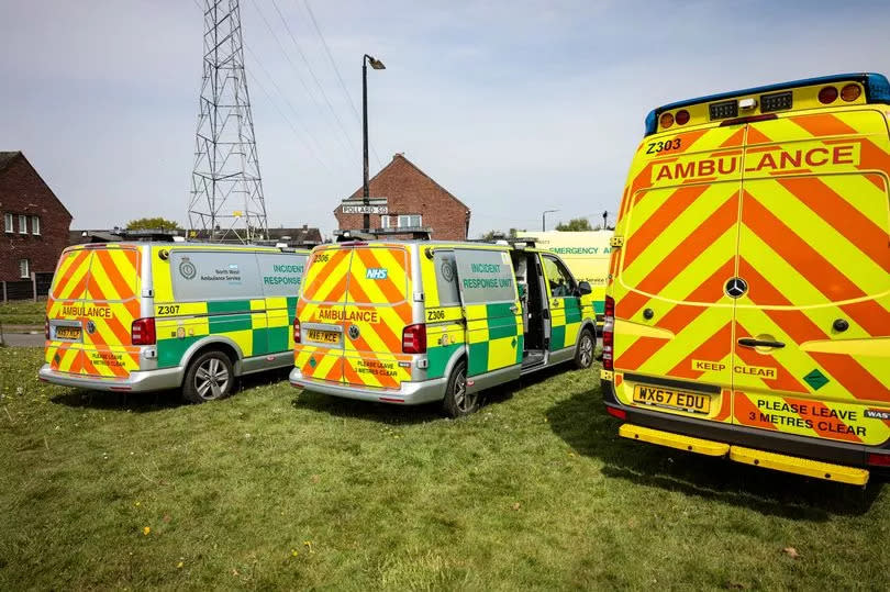 Emergency services at the scene of a house fire in Partington -Credit:Kenny Brown | Manchester Evening News