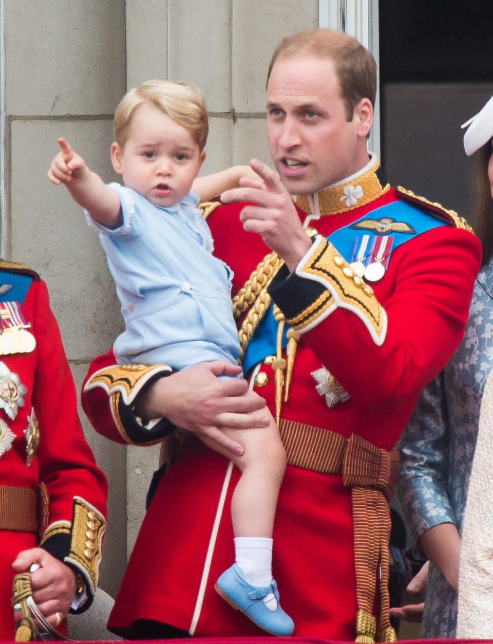 One-year-old Prince George attends his first Trooping the Colour. (PA Images)