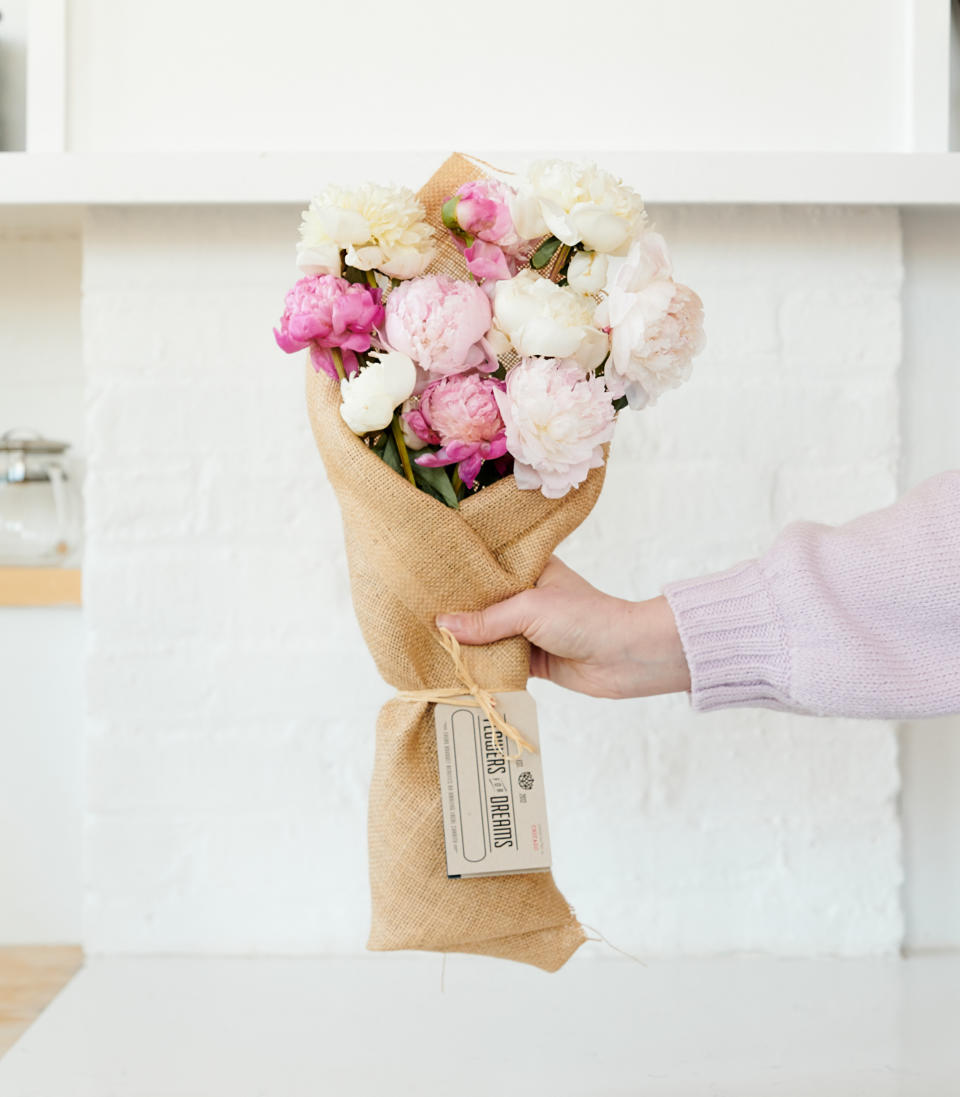 bouquet of pink and white peonies (Flowers for Dreams)