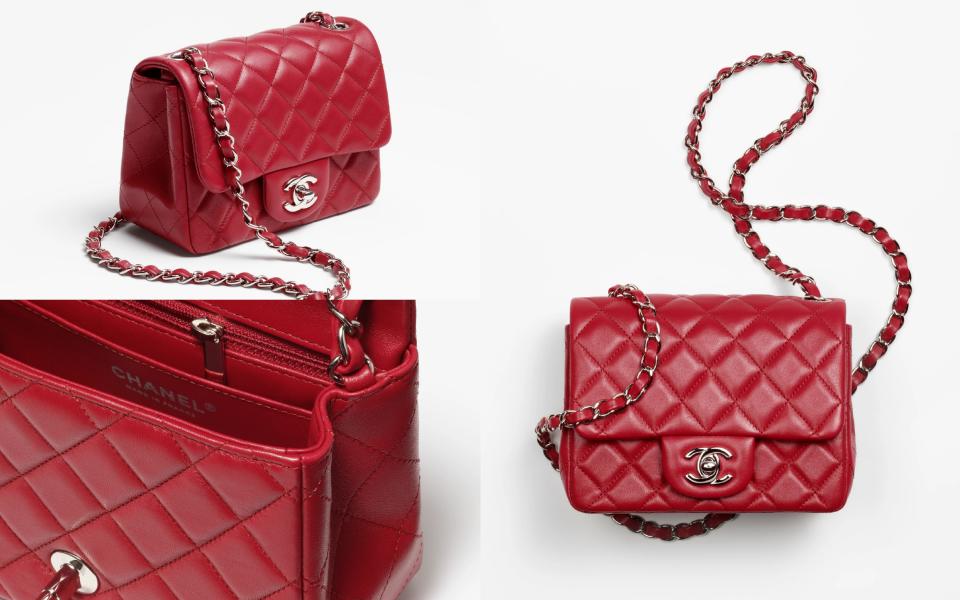 「開運紅」名牌包推薦：CHANEL迷你口蓋包，NT$ 163,800。圖片來源：CHANEL