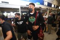 NBA finals MVP Antetokounmpo brings trophy home to Greece