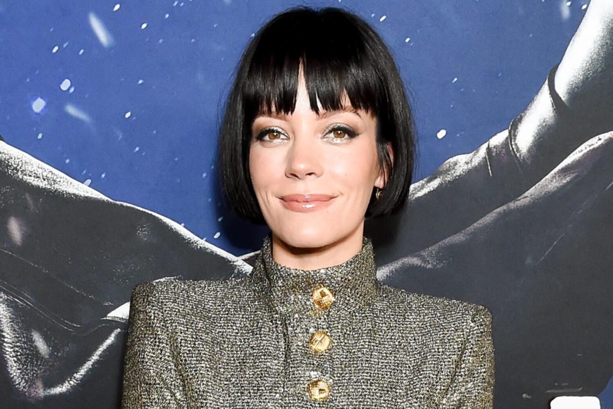 Lily Allen at the premiere of "Violent Night" held at TCL Chinese Theatre on November 29, 2022 in Los Angeles, California.