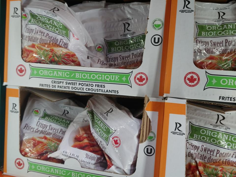 bags of frozen sweet potato fries at costco