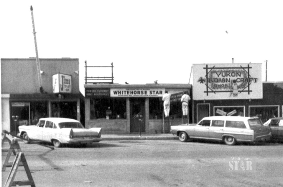 The Whitehorse Star office, 1968.
