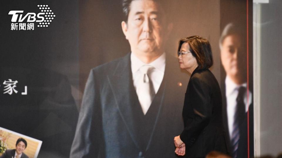 總統蔡英文出席安倍晉三紀念影像展開幕儀式。（圖／胡瑞麒攝）