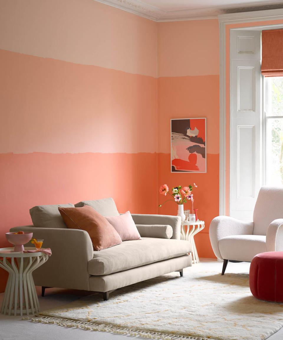 8. Add tonal interest with an ombre feature wall