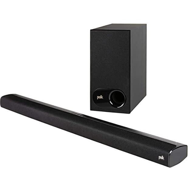 Get this <a href="https://amzn.to/350iS9I" target="_blank" rel="noopener noreferrer">Polk Audio Signa S2 Ultra-Slim TV Sound Bar on sale for $230</a> (normally $149) at Amazon.