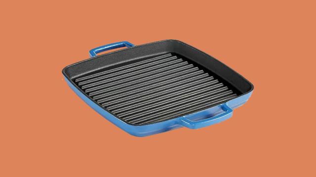 Martha Stewart Collection CLOSEOUT! Enameled Cast Iron 11 Grill Pan,  Created for Macy's - Macy's