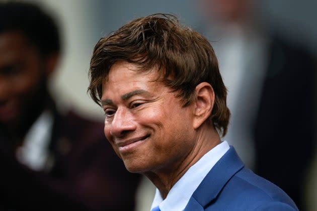 Rep. Shri Thanedar (D-Mich.) listens to comments before the NAACP Detroit branch Fight for Freedom Fund dinner in Detroit, on May 19.