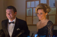 John Michael Higgins and Elizabeth Banks in Universal Pictures' "Pitch Perfect" - 2012