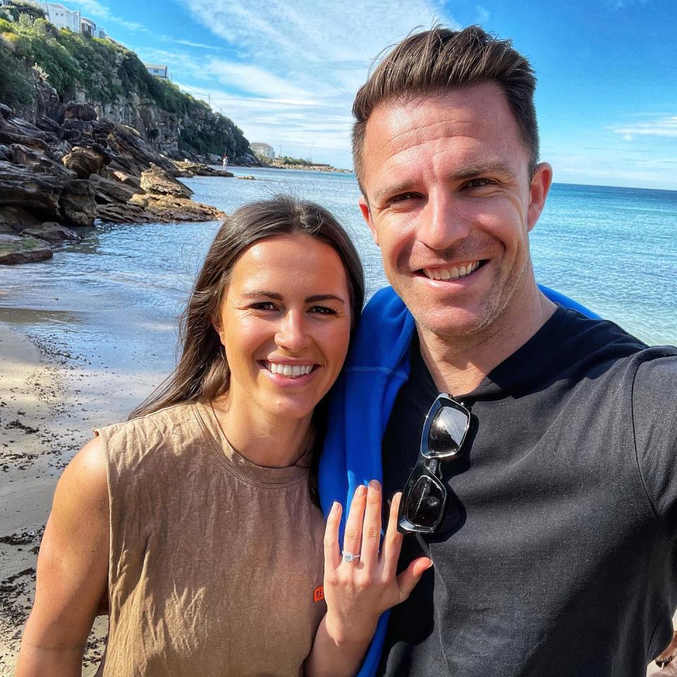 Danika Mason and Todd Liubinskas following their engagement in 2021