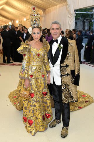 Neilson Barnard/Getty Sarah Jessica Parker and Andy Cohen at the 2018 Met Gala