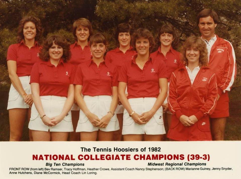 The 1982 AIAW champion Indiana women's tennis team