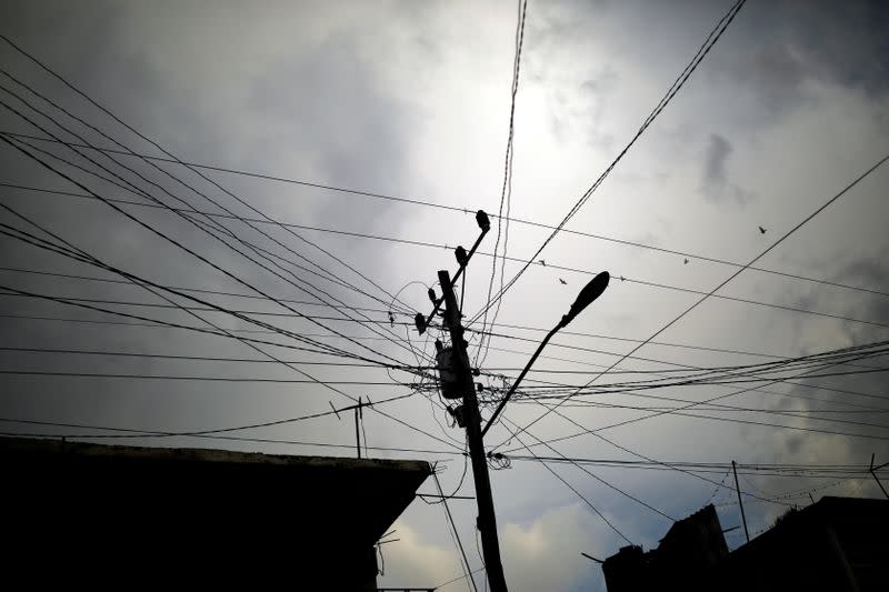 FILE PHOTO: Electricity wires are pictured in Cuba