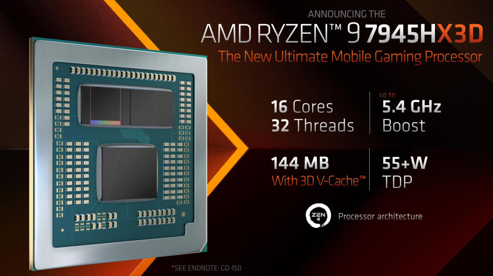 AMD Ryzen 9 7945HX3D data