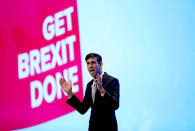 Chief Secretary to the Treasury Rishi Sunak at the Conservative Party Conference at the Manchester Convention Centre. (Photo by Danny Lawson/PA Images via Getty Images)